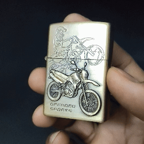 Off Road Bike Embossed Premium Refillable Cigarette Lighter – Perfect for Gifting | First Dot
