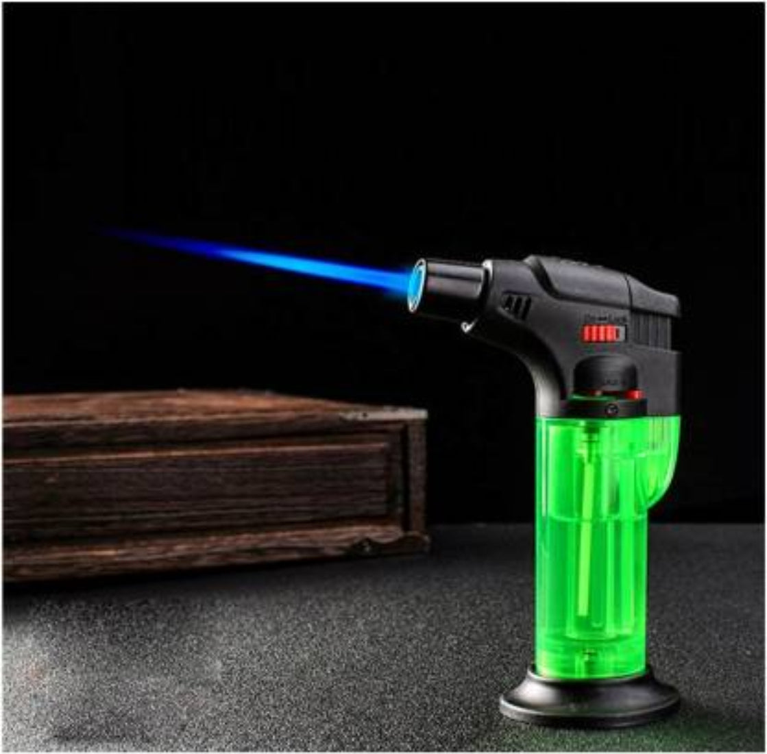 First Dot Jet Flame Lighter – Windproof Butane Refillable Torch for BBQ, Camping & Cigars