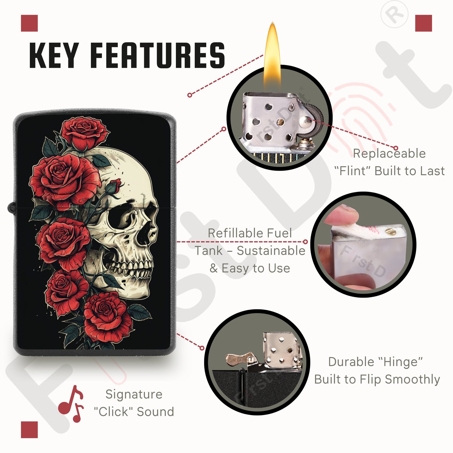 Combo of 2 Street Graphic Cigarette Lighters | Premium Box + Free 50ml Fuel