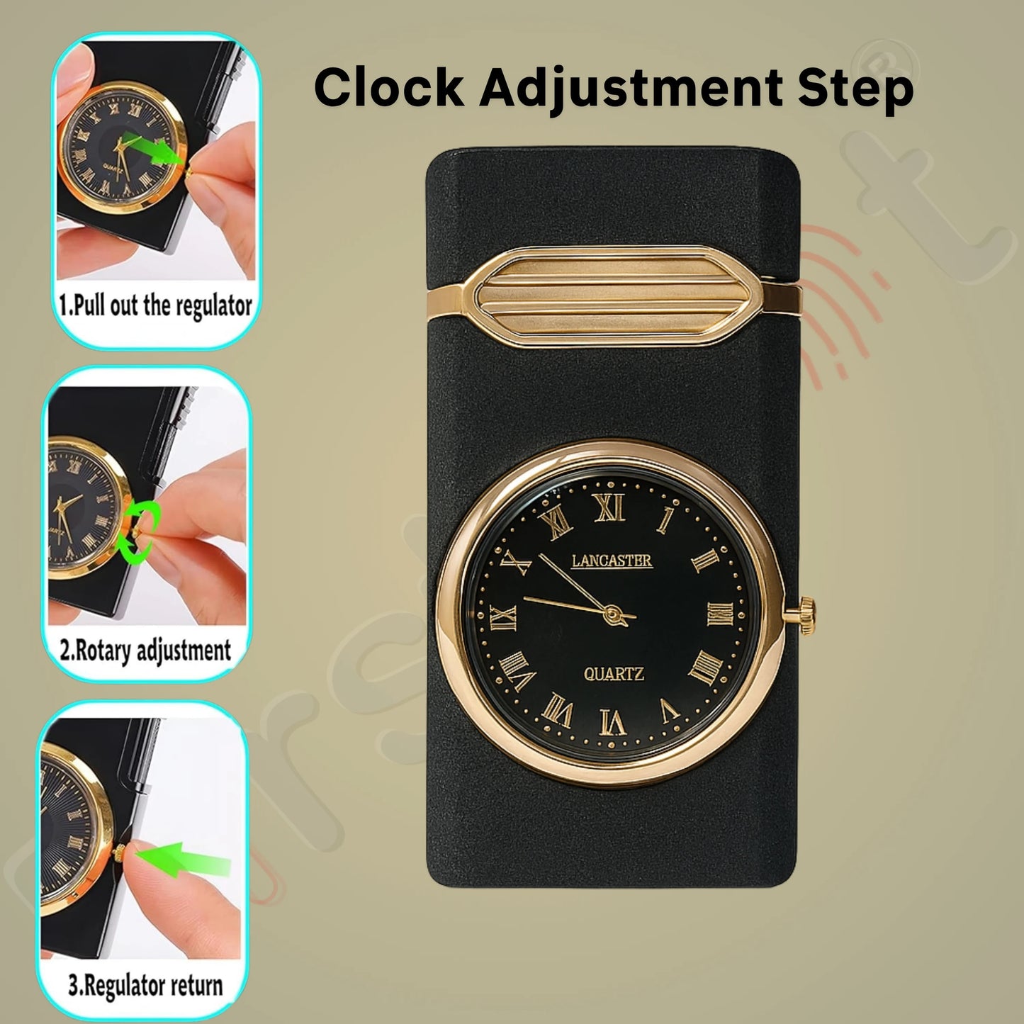 Aurum Luxury Classic Analog Watch Lighter for Men - Black
