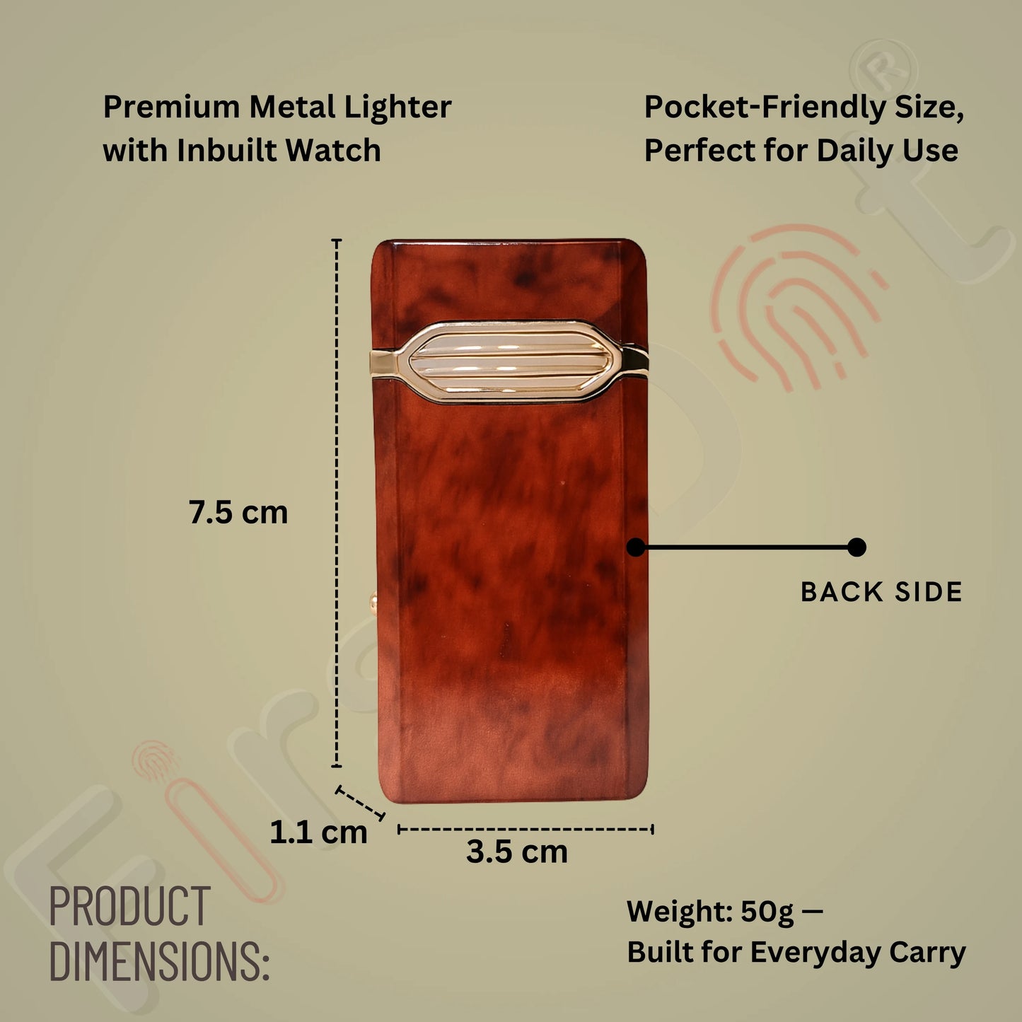 Aurum Luxury Classic Analog Watch Lighter for Men - Brown