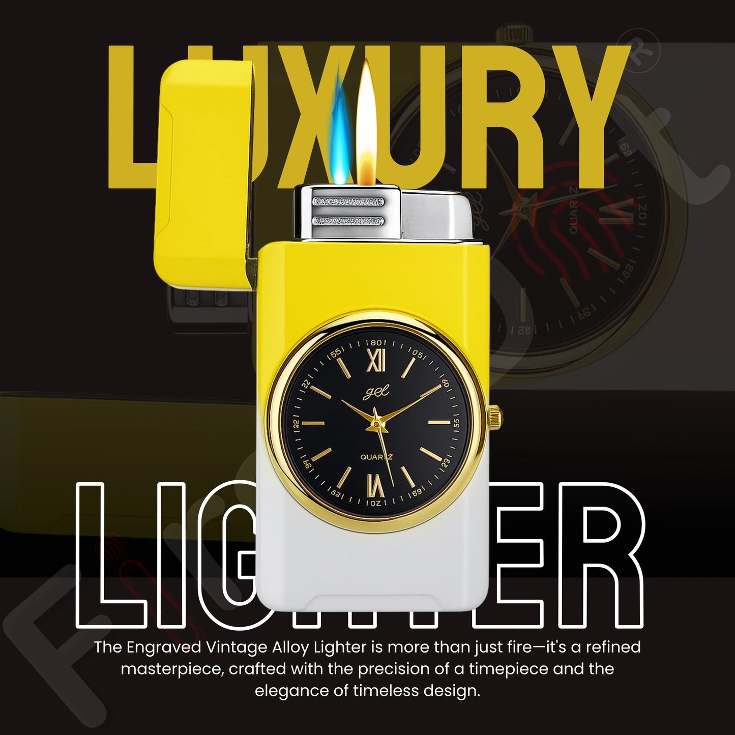 Fusion Luxury Watch Lighter for Men - Yellow