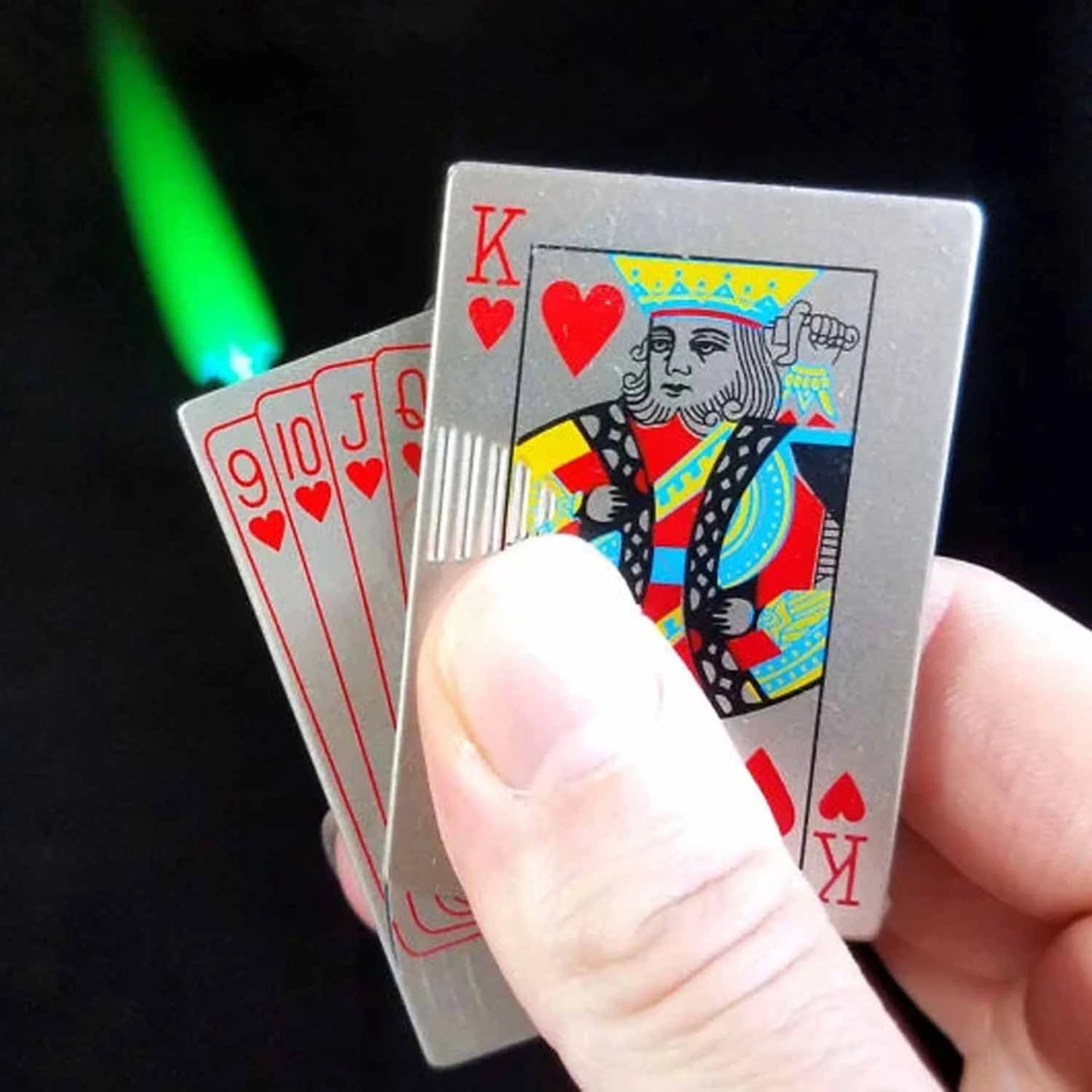 Badshah Gold Jet Torch Lighter – Windproof Refillable Butane Lighter | Ace Poker Card Design