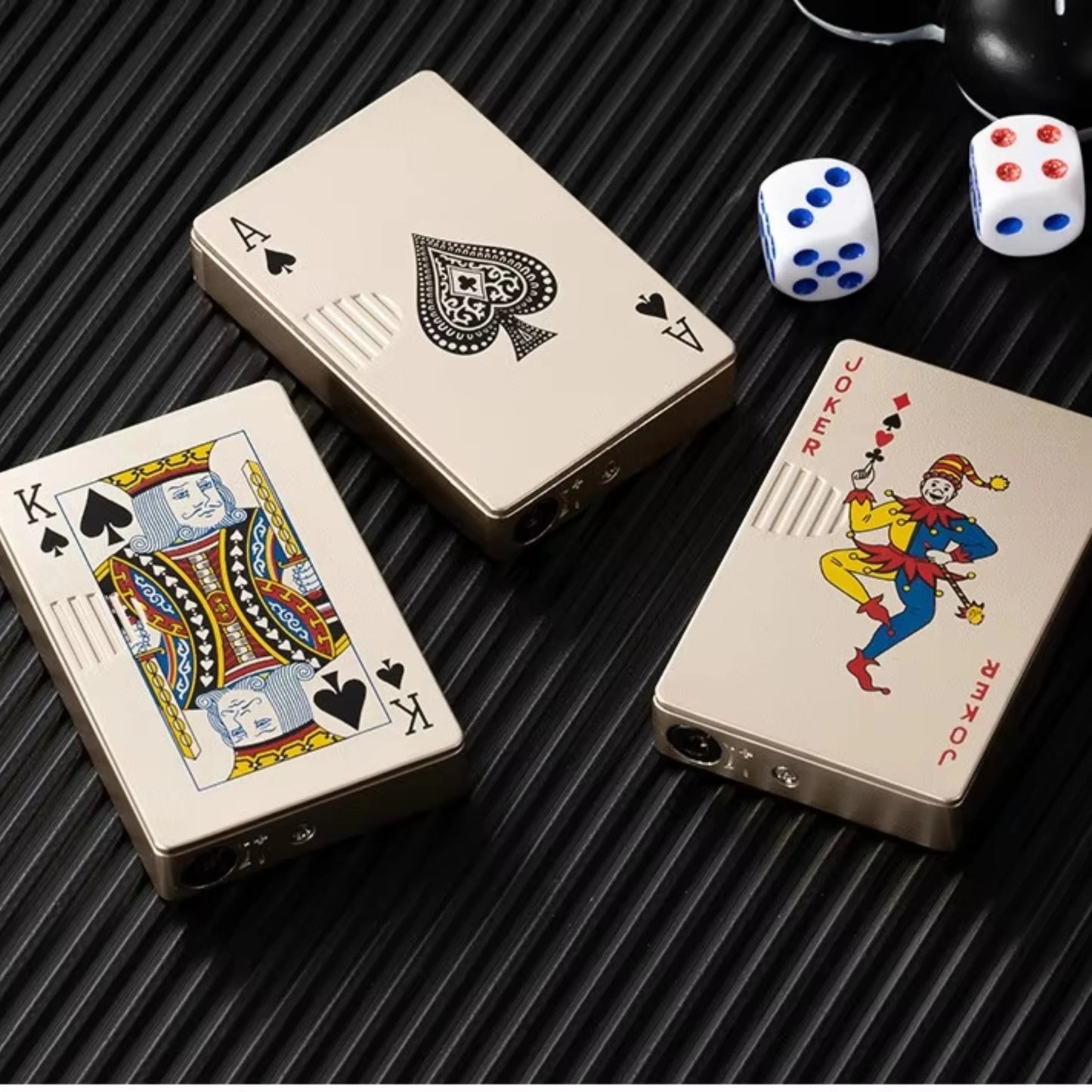 Badshah Gold Jet Torch Lighter – Windproof Refillable Butane Lighter | Ace Poker Card Design