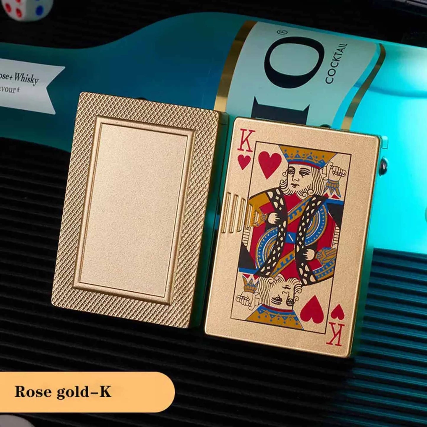 Badshah Gold Jet Torch Lighter – Windproof Refillable Butane Lighter | Ace Poker Card Design