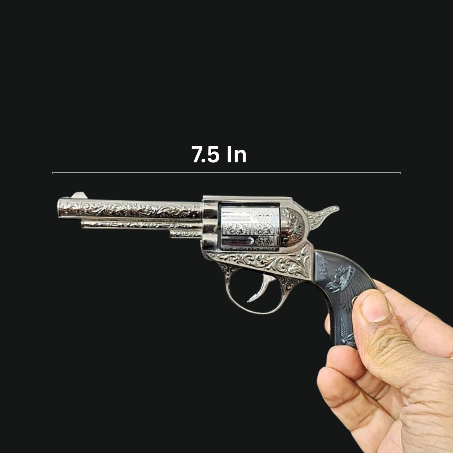 Premium Big Size Vintage Revolver Gun Lighter – Windproof Jet Flame | First Dot