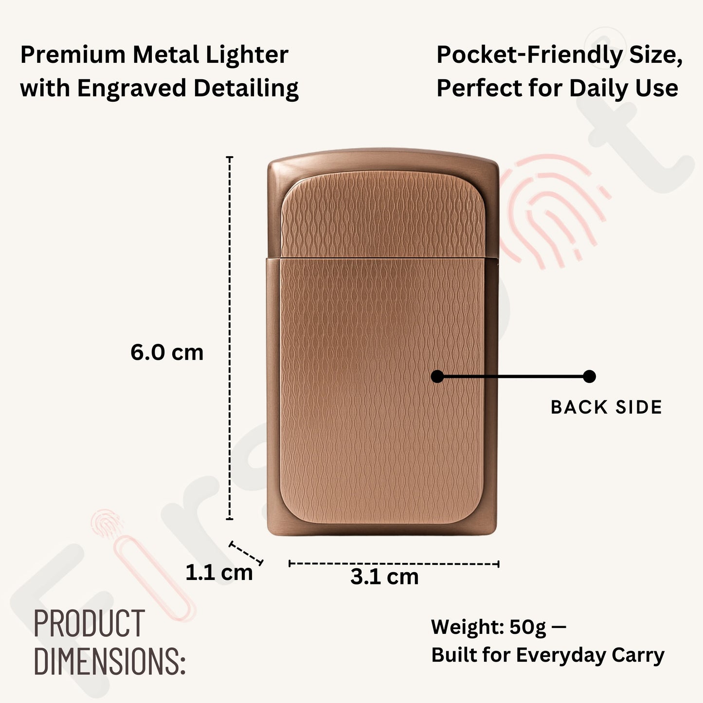 Burj Al Arab – Vintage Brass Finish | Jet Flame Torch - Brown
