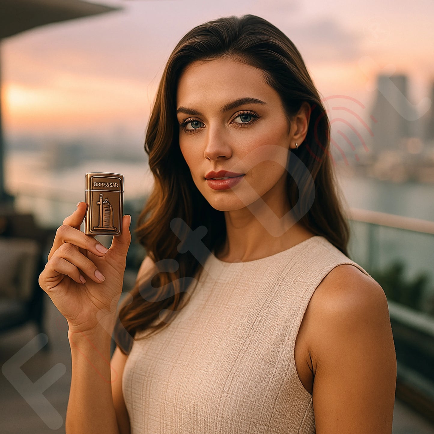 Burj Al Arab – Vintage Brass Finish | Jet Flame Torch - Brown