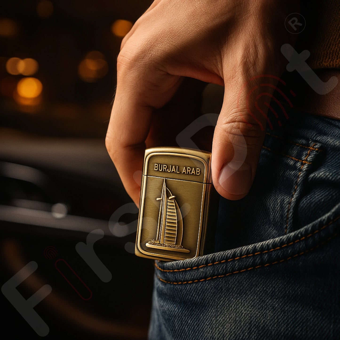 Burj Al Arab – Vintage Brass Finish | Jet Flame Torch - Gold