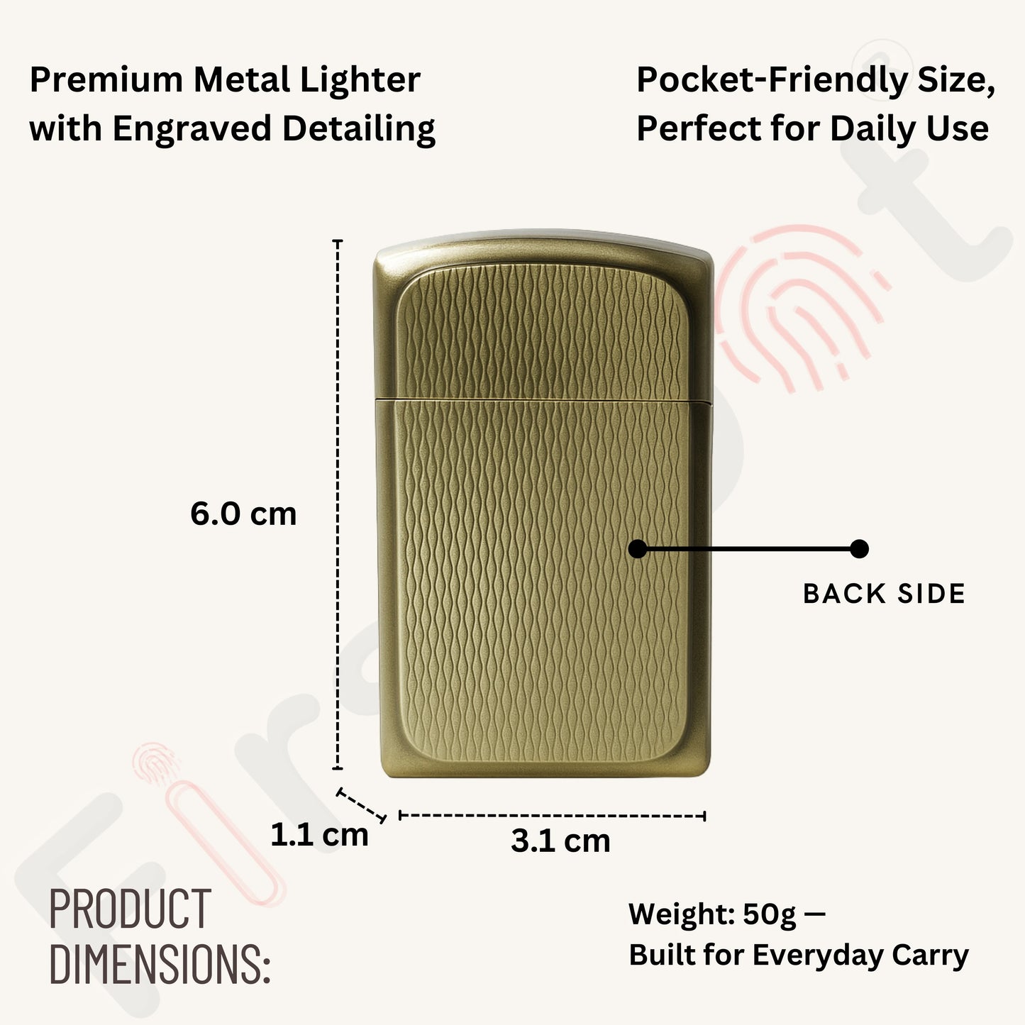 Burj Al Arab – Vintage Brass Finish | Jet Flame Torch - Gold