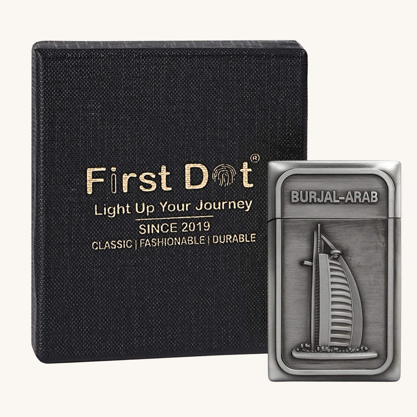 Burj Al Arab – Vintage Brass Finish | Jet Flame Torch - Silver