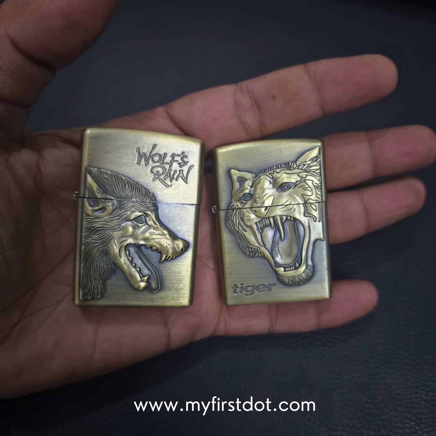 Combo of 2 Embossed Metal Cigarette Lighters + Free 50ml Fuel