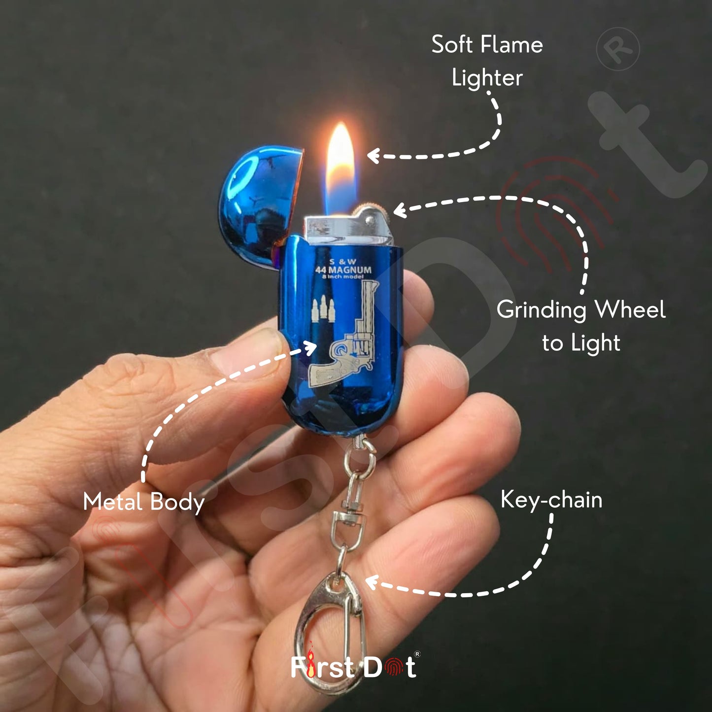 Mini Windproof Keychain Gas Lighter (Pack of 2)