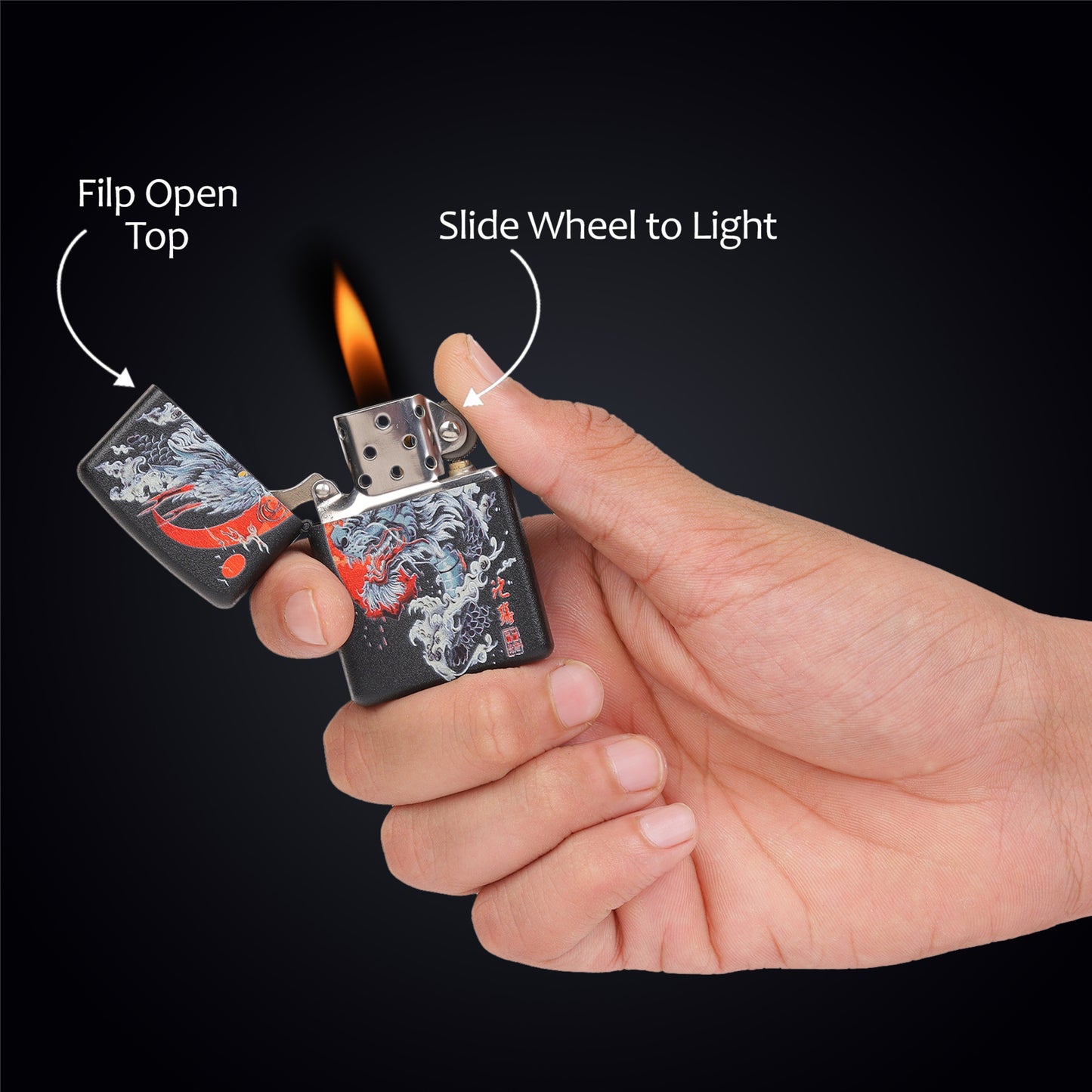 Street Graphic Cigarette Lighters Combo | Premium Box + Free 50ml Fuel