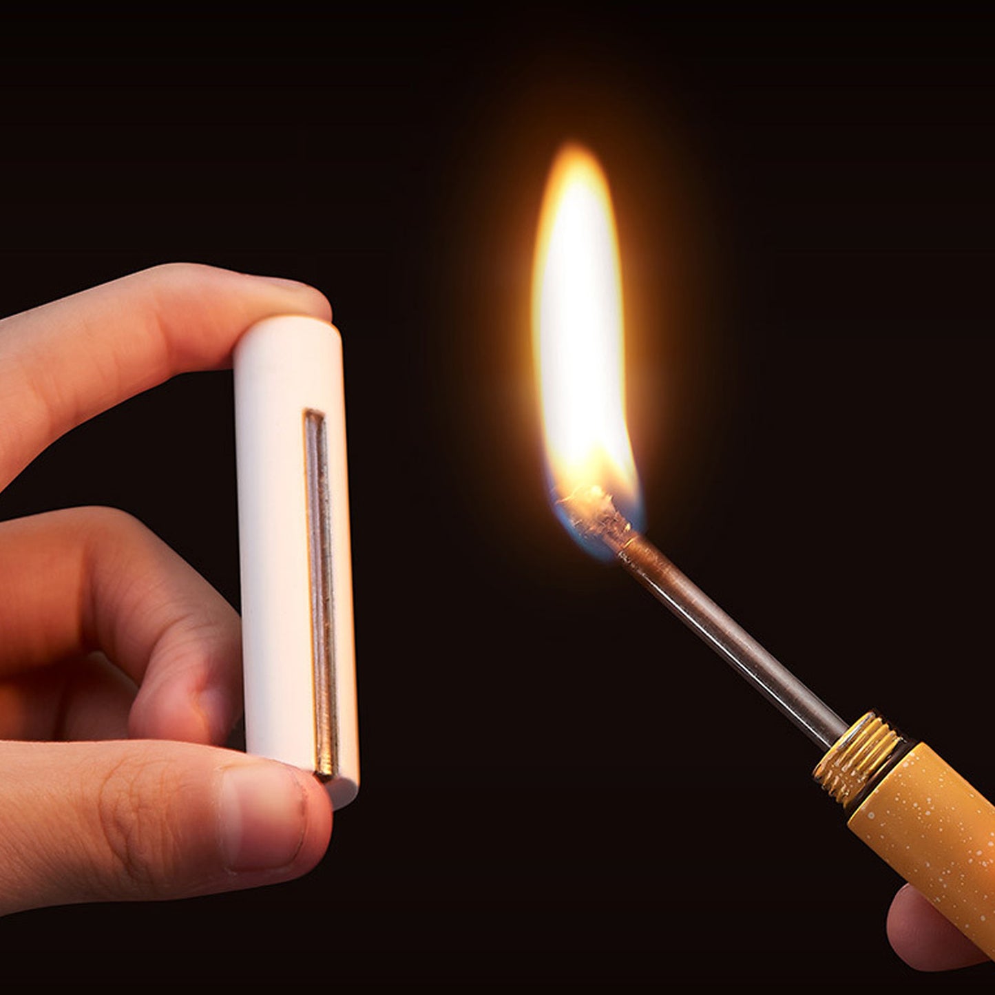 Cigarette-Style Liquid Fuel Lighter