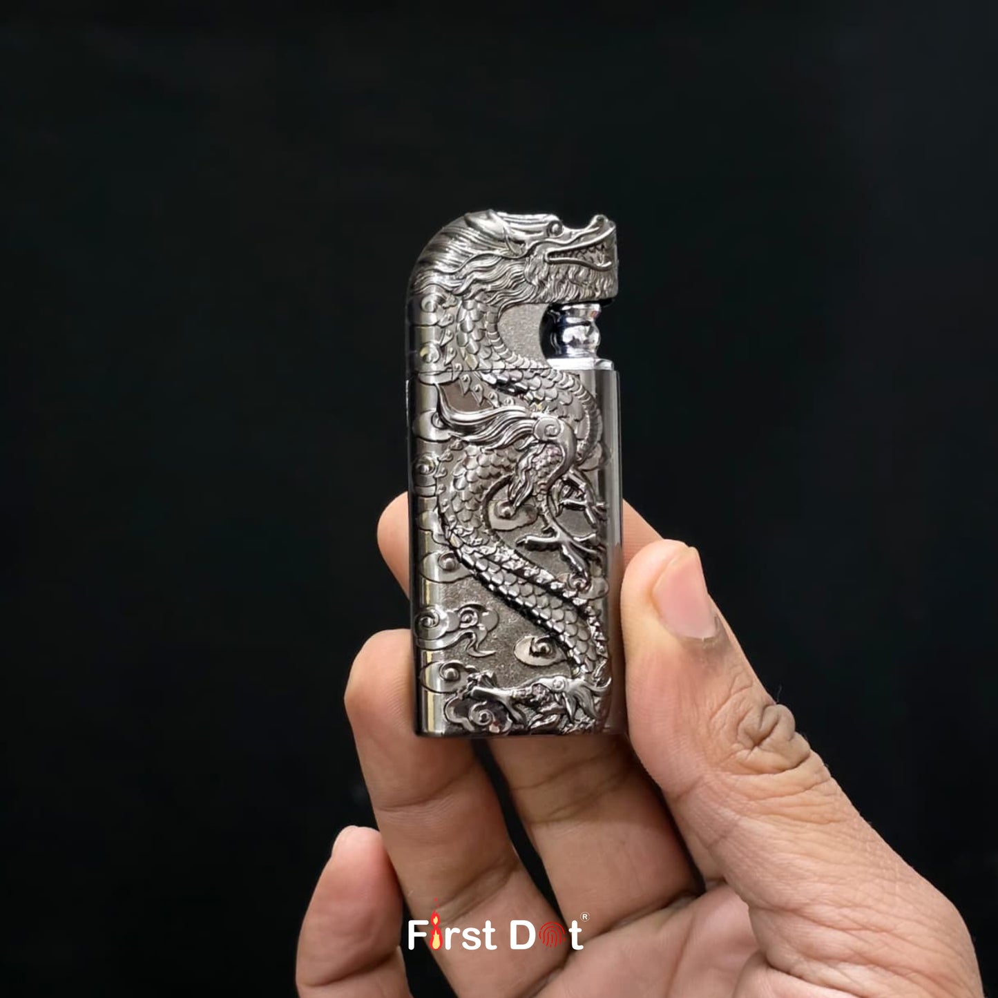 Dragon Dual Flame Wind-Resistant Metal Lighter