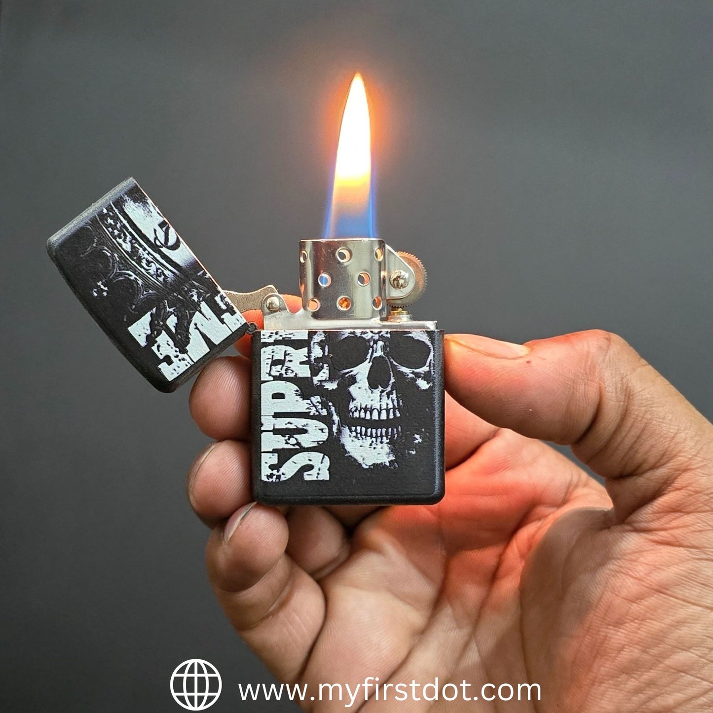 Supreme Skull Lighter Windproof Cigarette Lighter for Men