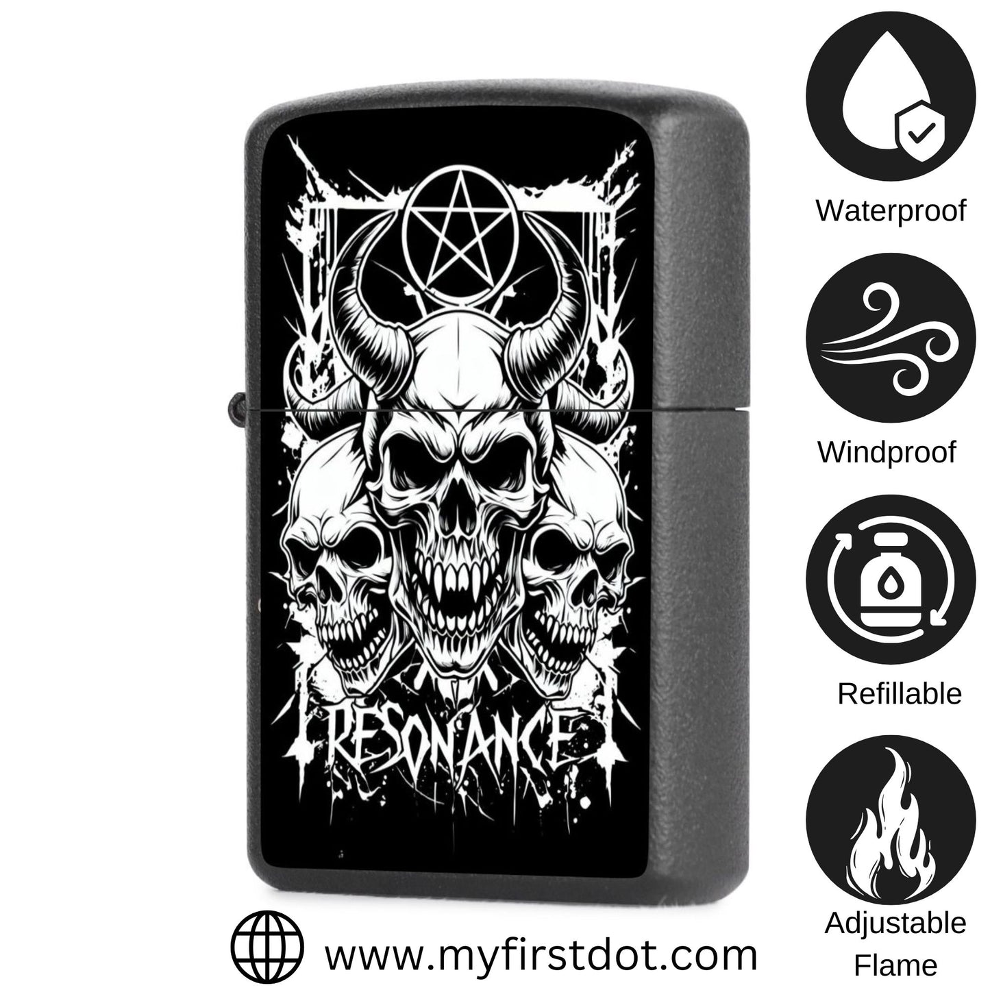 Menacing Skull Lighter Windproof Cigarette Lighter for Men