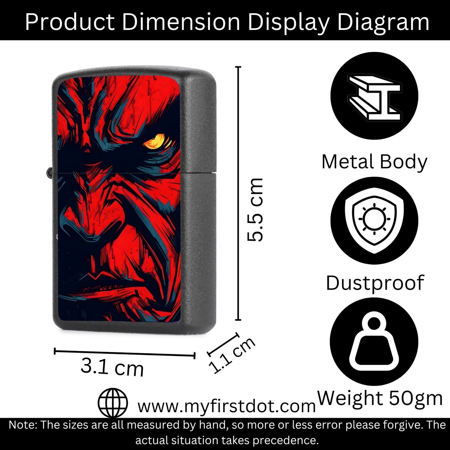 Hellboy Lighter Windproof Cigarette Lighter for Men
