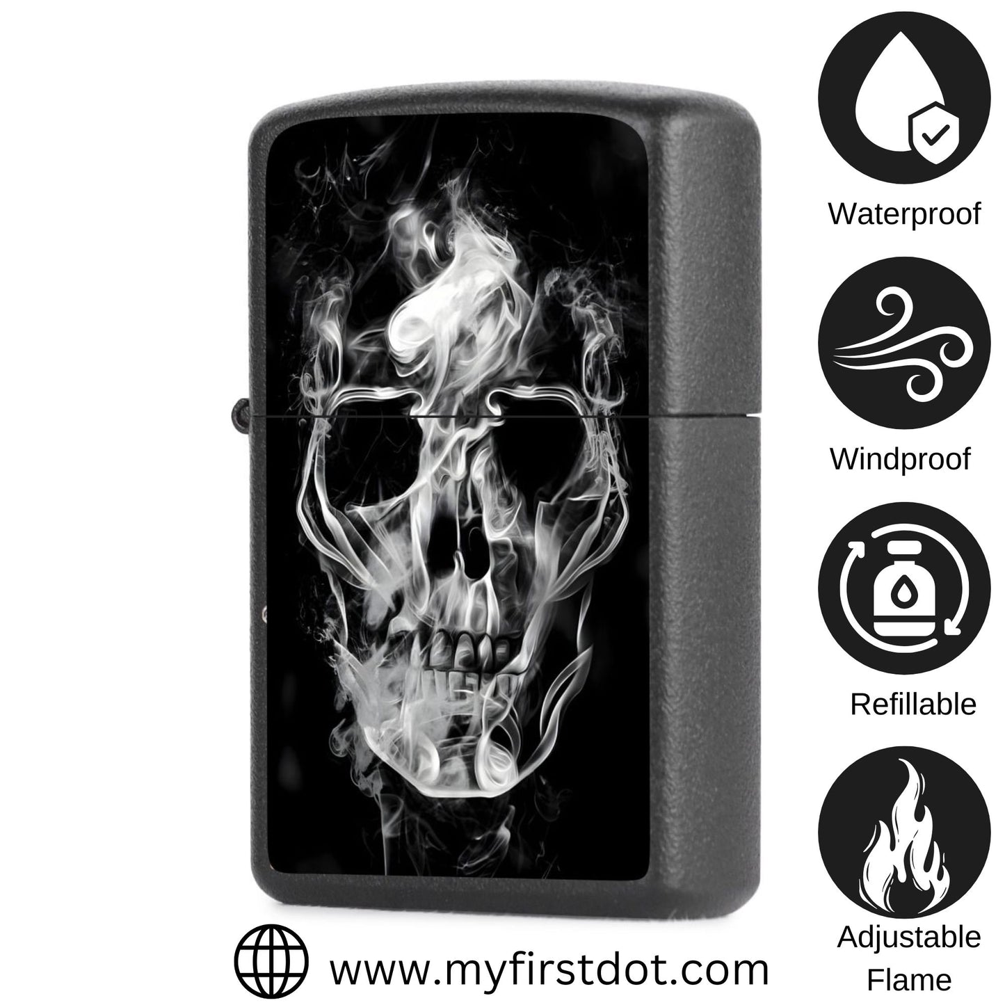Smokey Skull Lighter Windproof Cigarette Lighter for Men