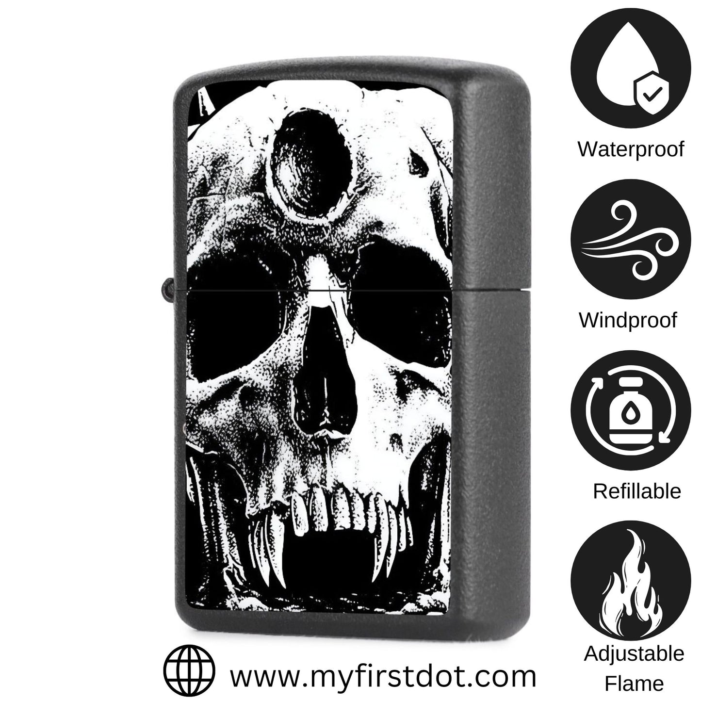 Third Eye Skull Lighter Windproof Cigarette Lighter for Men