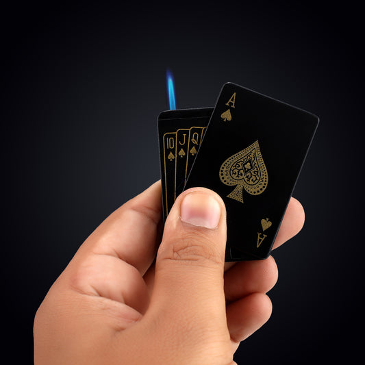 Black Ikka Blue Jet Flame Lighter | Windproof Cigarette Lighter
