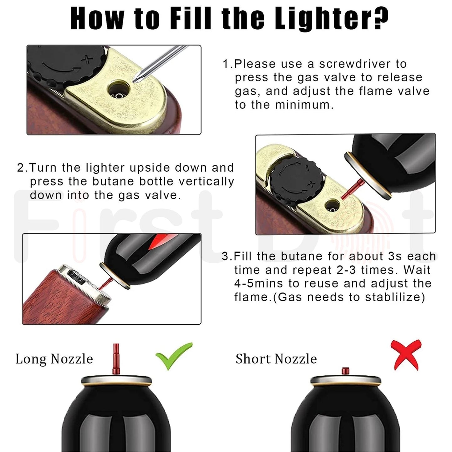 Double Jet Flame Lighter Premium Refillable Cigarette Lighter – Perfect for Gifting | First Dot