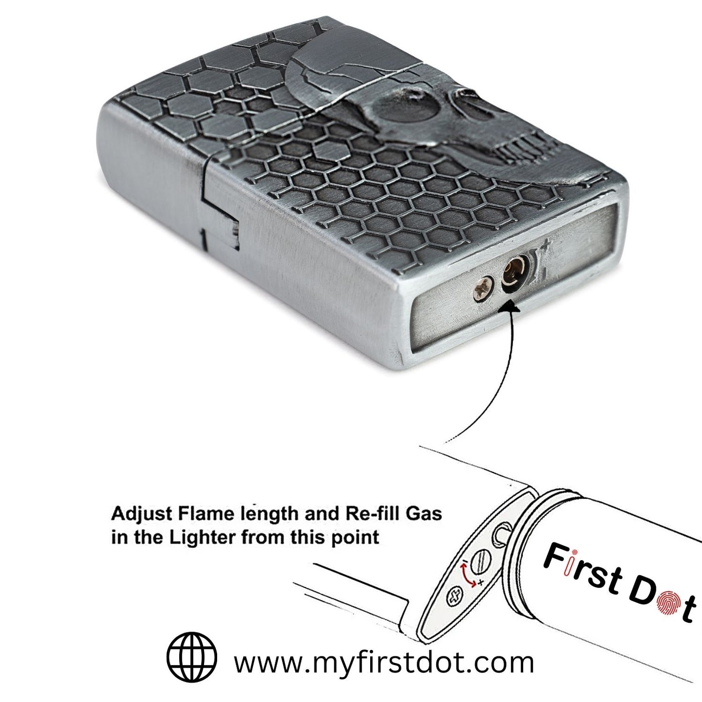 Skull Skeleton Classic Lighter | Windproof Cigarette Lighter