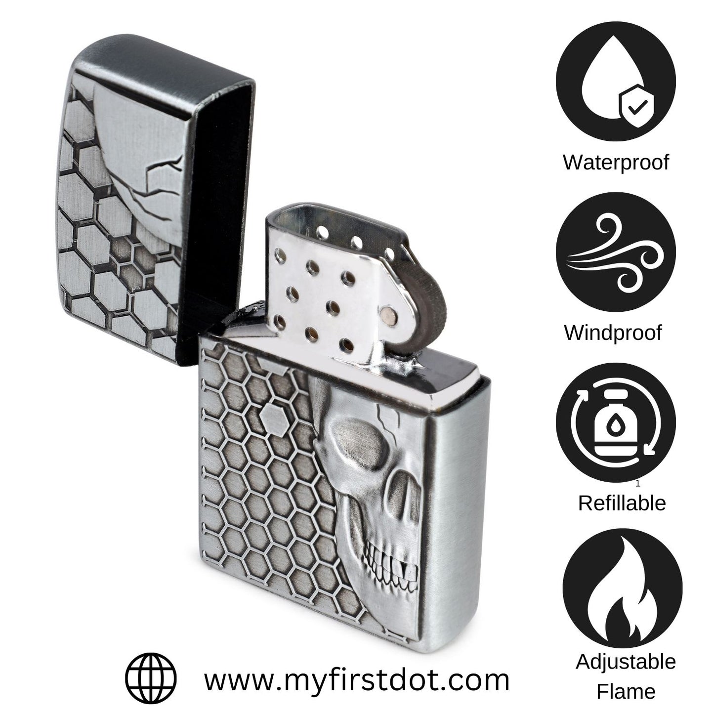 Skull Skeleton Classic Lighter | Windproof Cigarette Lighter