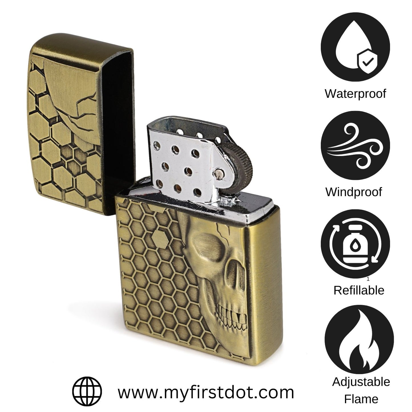 Skull Skeleton Classic Lighter | Windproof Cigarette Lighter