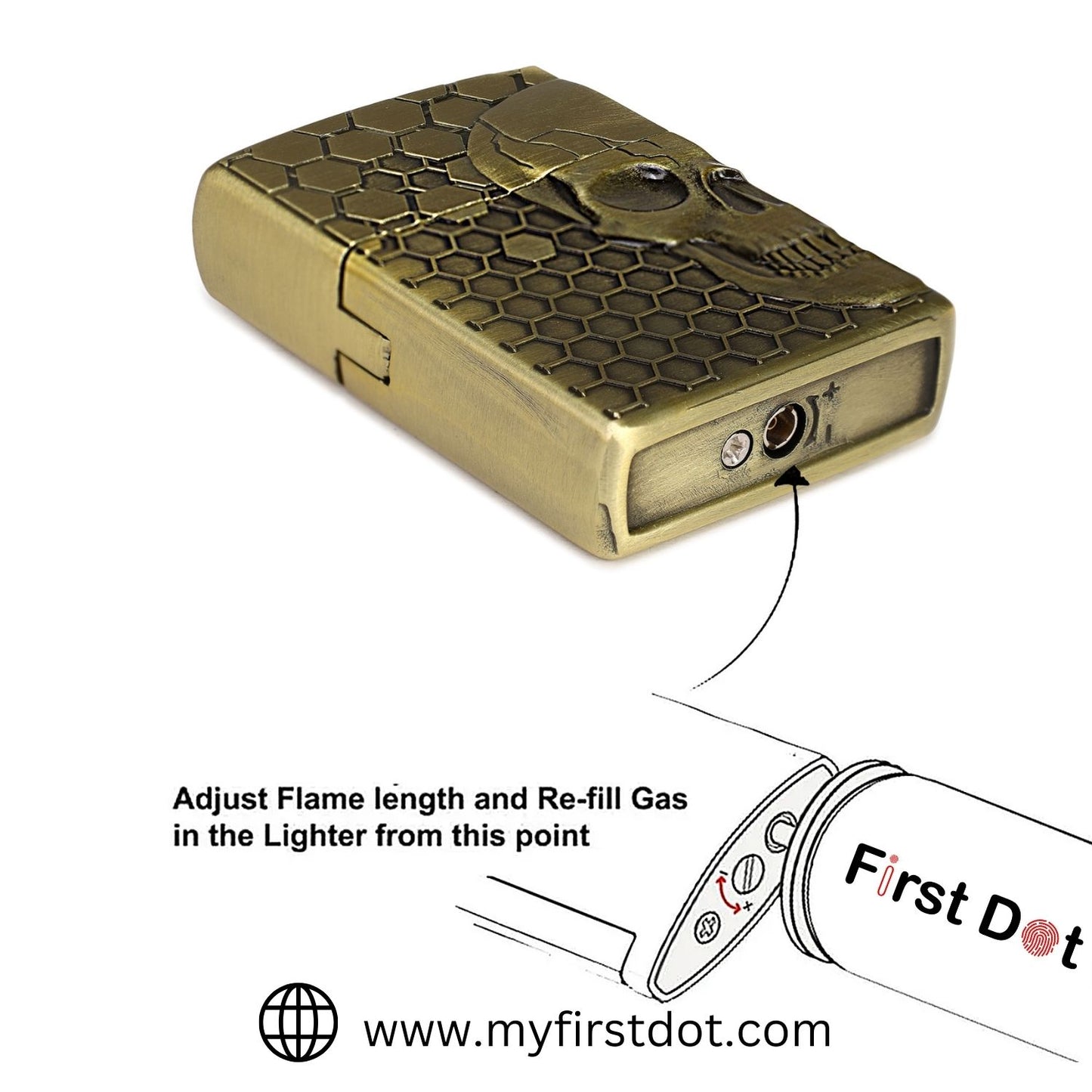 Skull Skeleton Classic Lighter | Windproof Cigarette Lighter