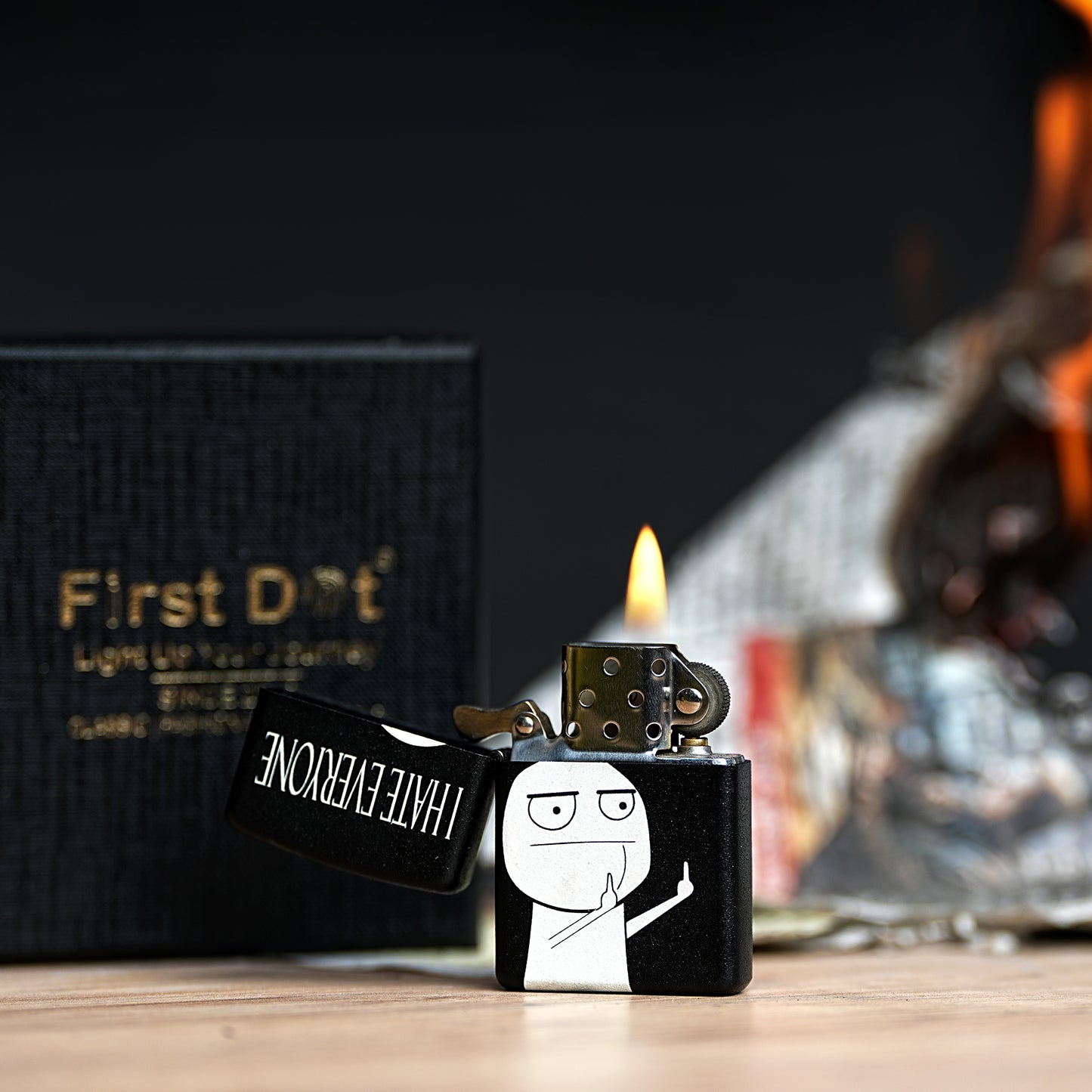 I Hate Everyone Premium Refillable Cigarette Lighter – Perfect for Gifting | First Dot