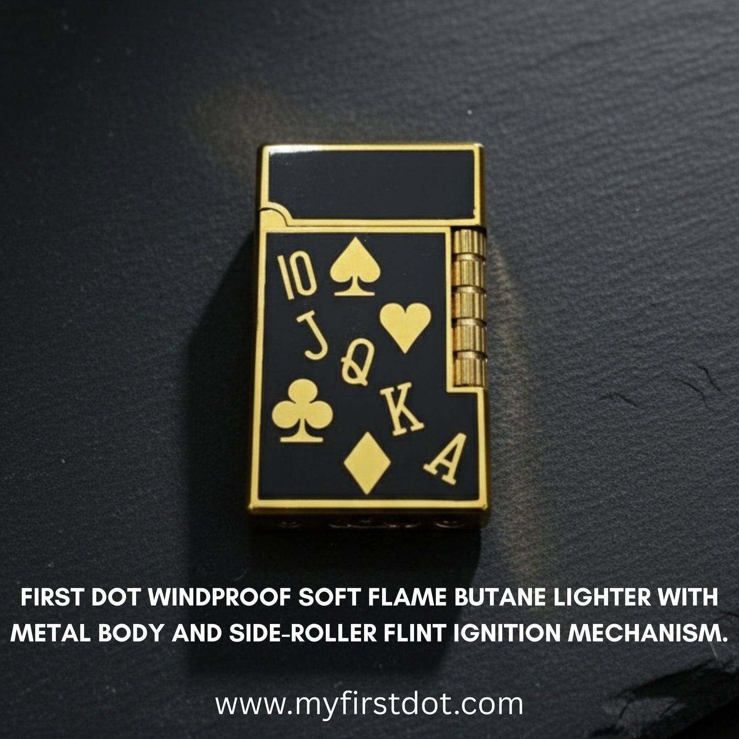 Ikka Premium Metal Body Side-Roller Flint Lighter (Butane Gas)