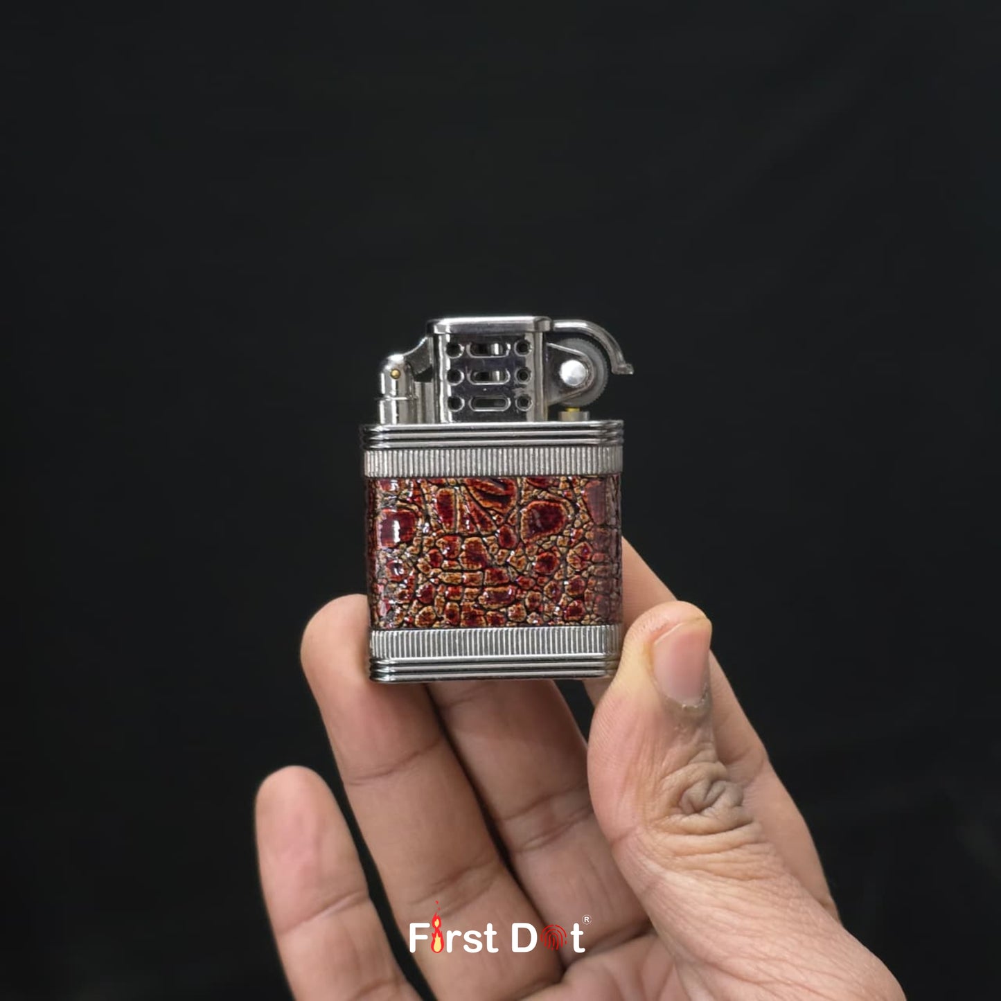 Classic Leather Wrap Metal Lighter