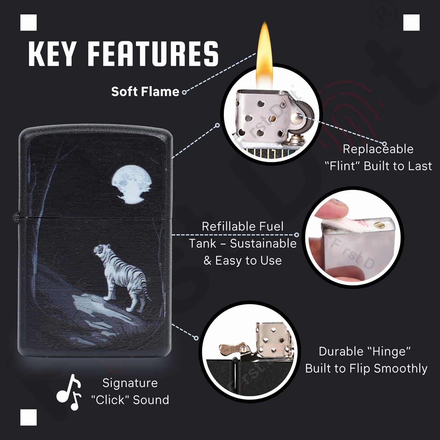 Combo of 2 Street Graphic Cigarette Lighters | Premium Box + Free 50ml Fuel