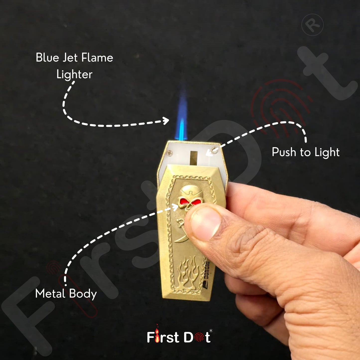 Windproof Refillable Gas Lighter (Pack of 2)