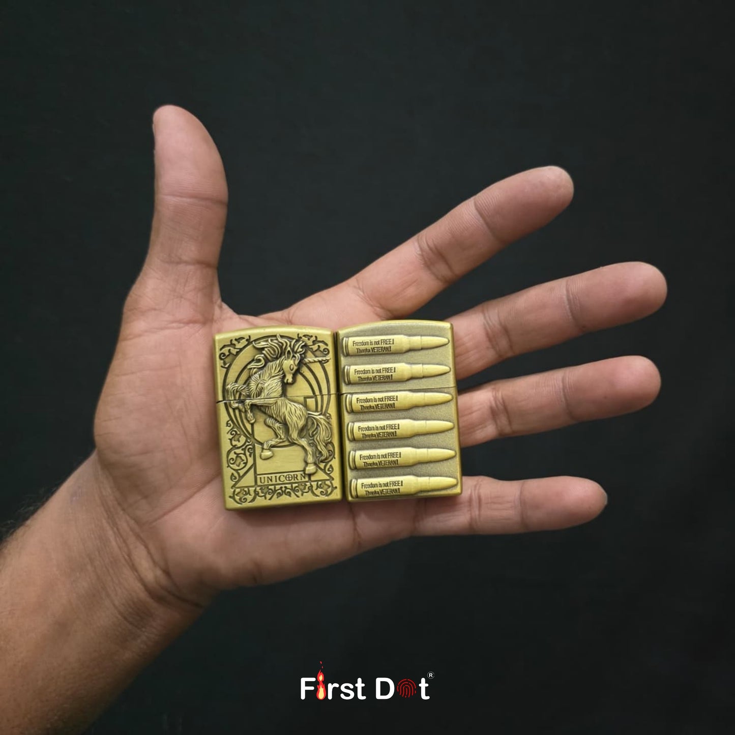 (Pack of 2) Classic Metal Gas Lighter Combo