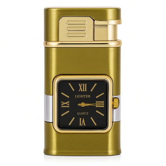 Premium ChronoLite Clock Lighter – Lighter for Men Gold