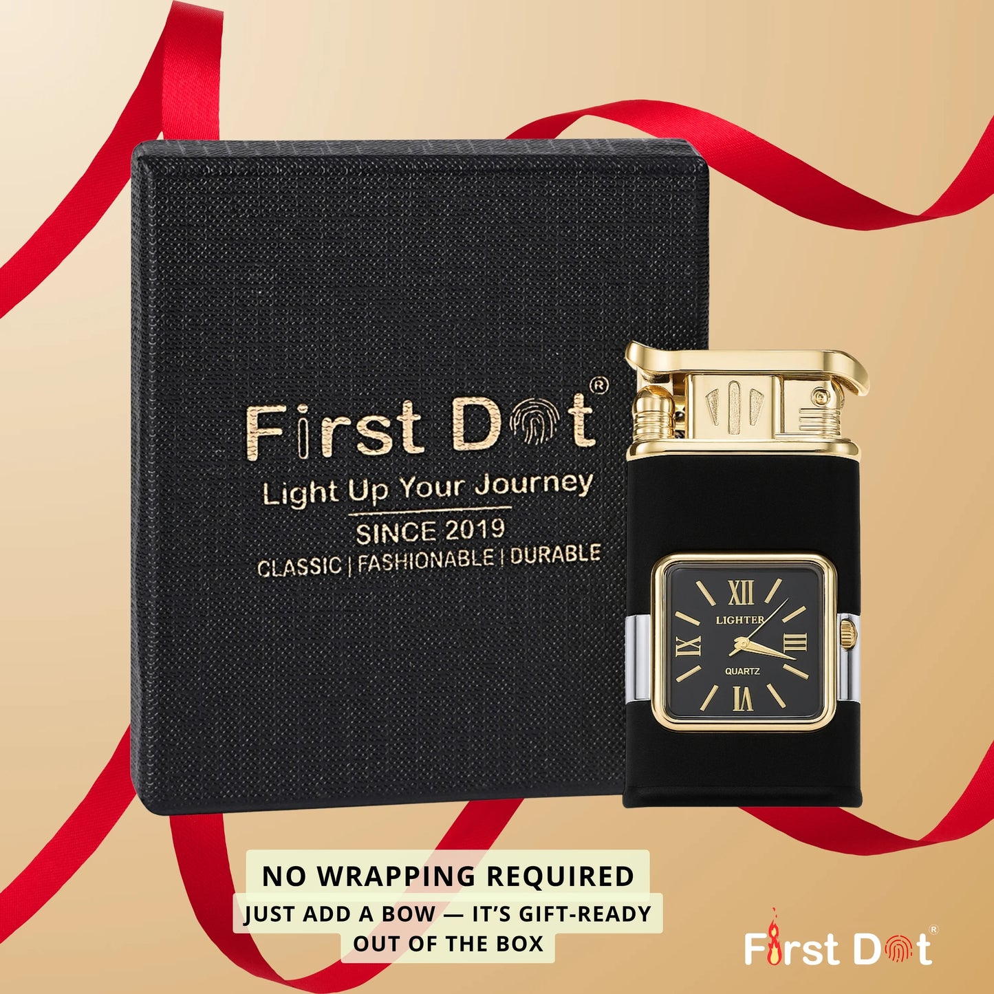 Premium Transparent Clock Lighter – Lighter for Men Black