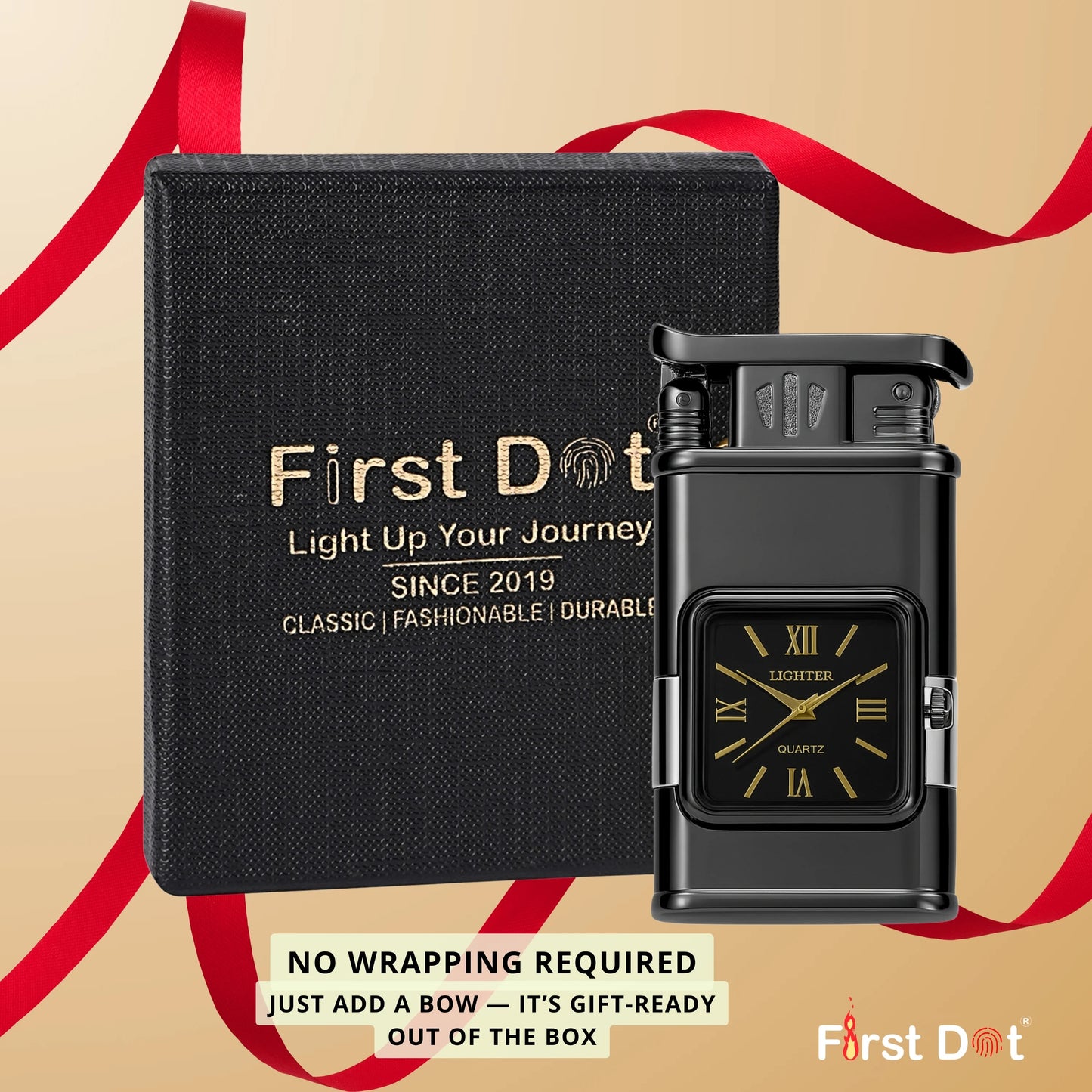 Premium Transparent Clock Lighter – Lighter for Men Grey