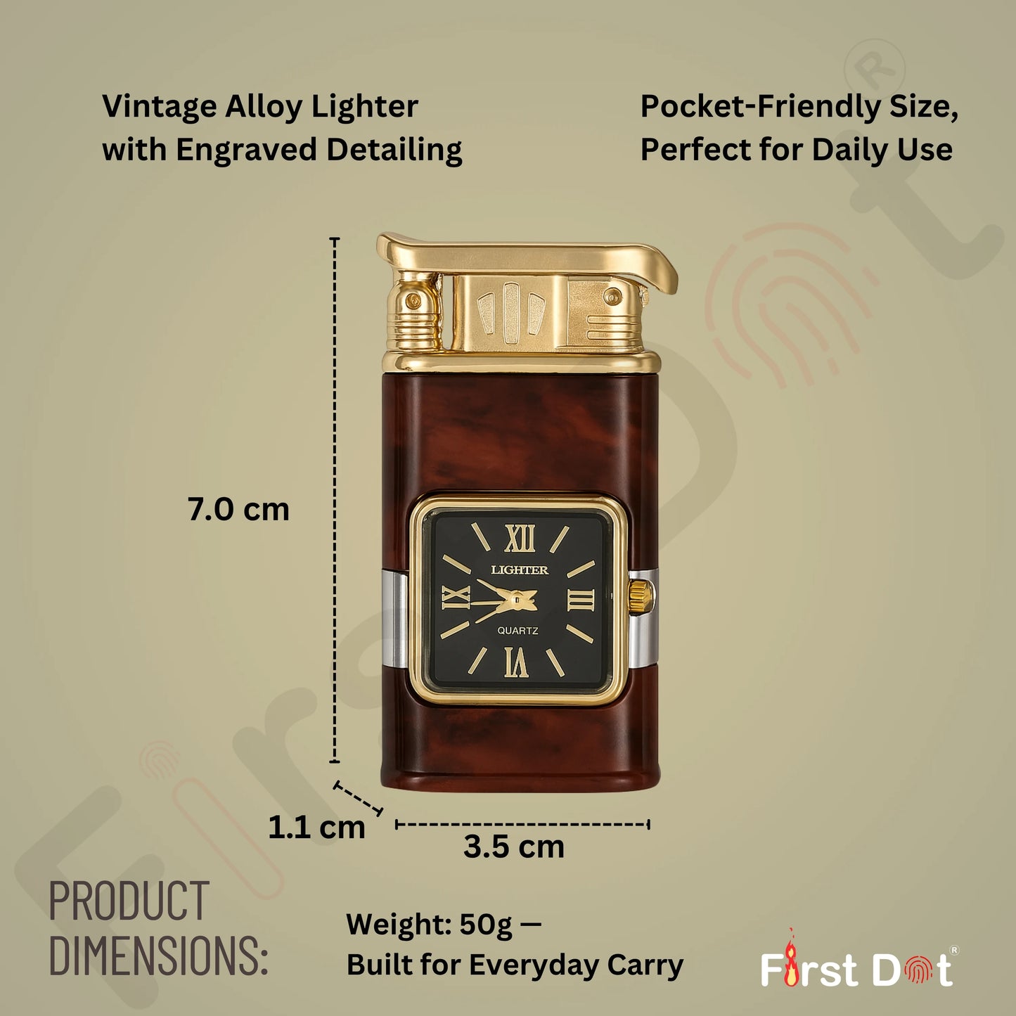 Premium Transparent Clock Lighter – Lighter for Men
