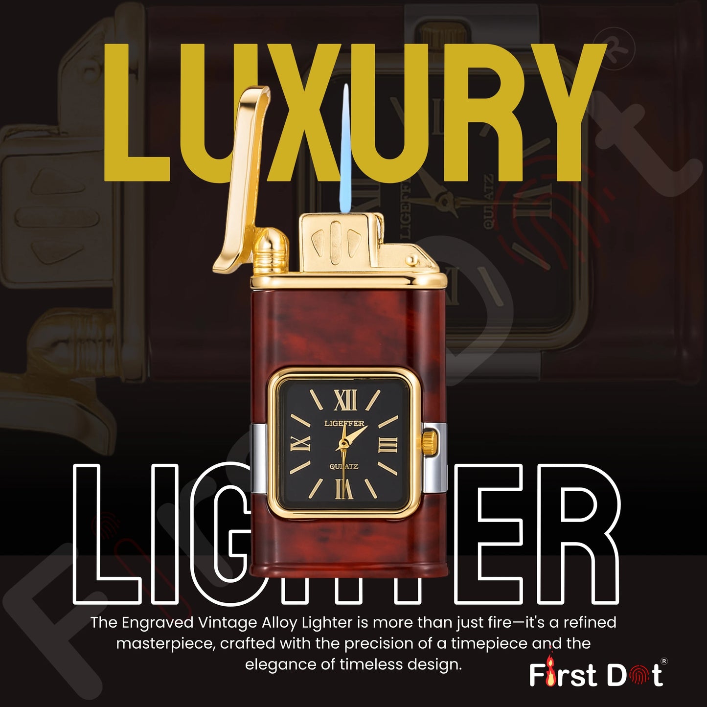 Premium Transparent Clock Lighter – Lighter for Men