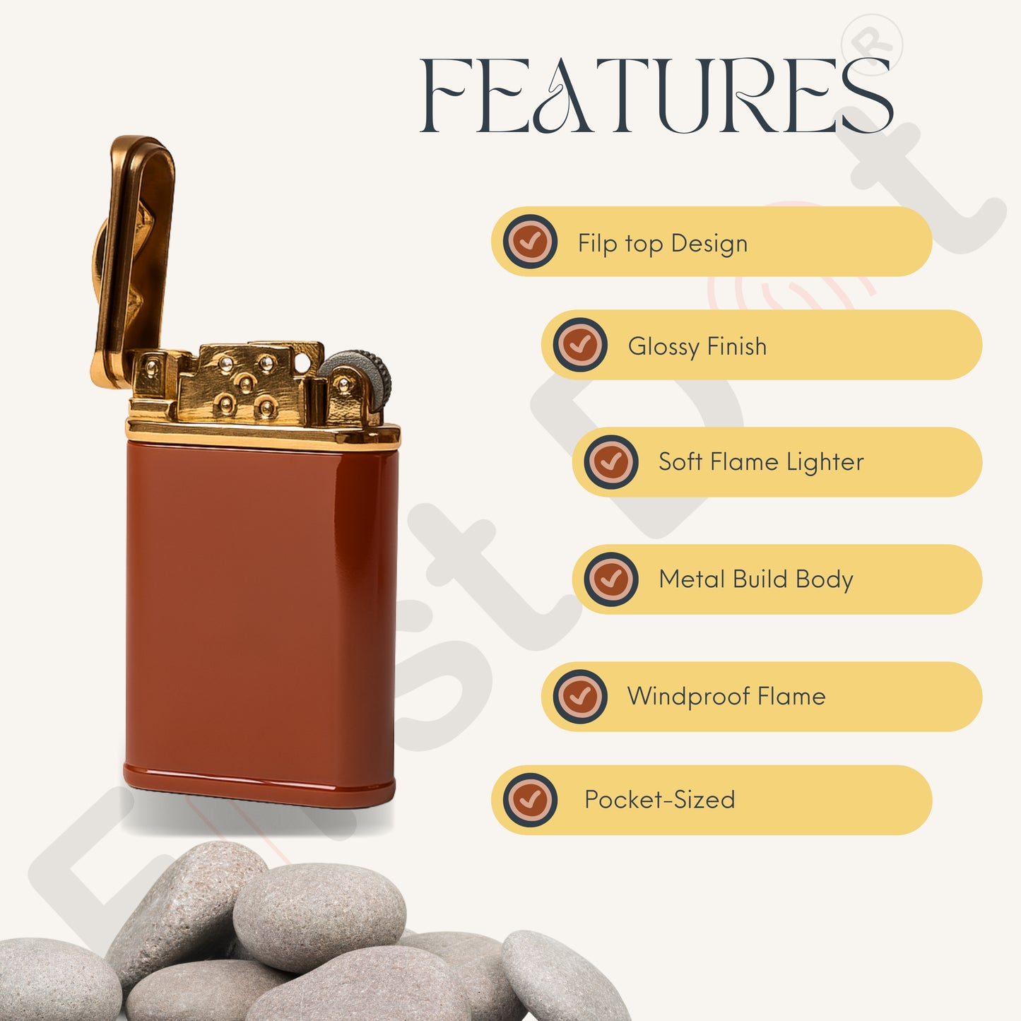 Vintage Flip-Top Soft Flame Cigarette Lighter
