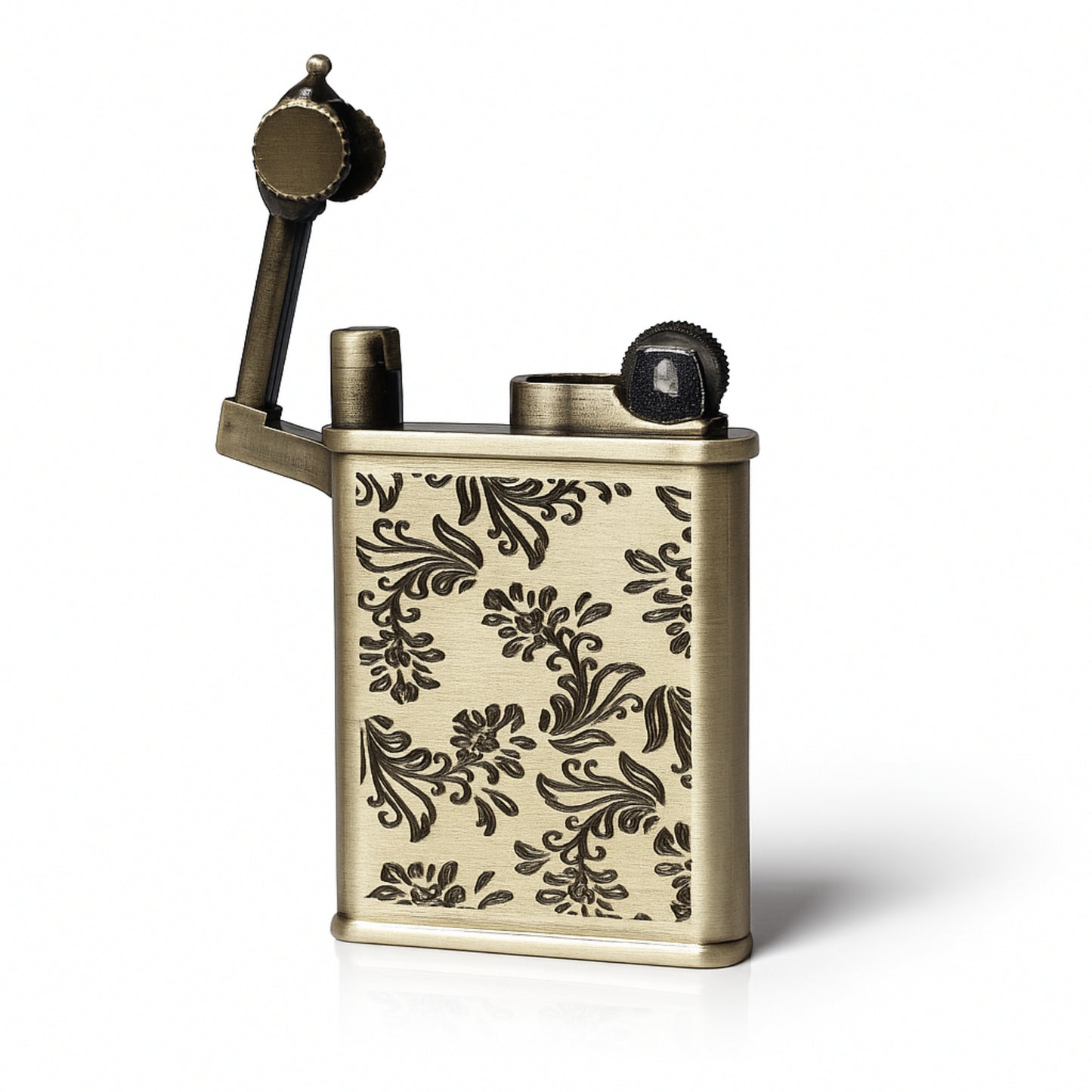 Embossed Leaf Pattern Slim Jet Fire Cigar Windproof Lighter