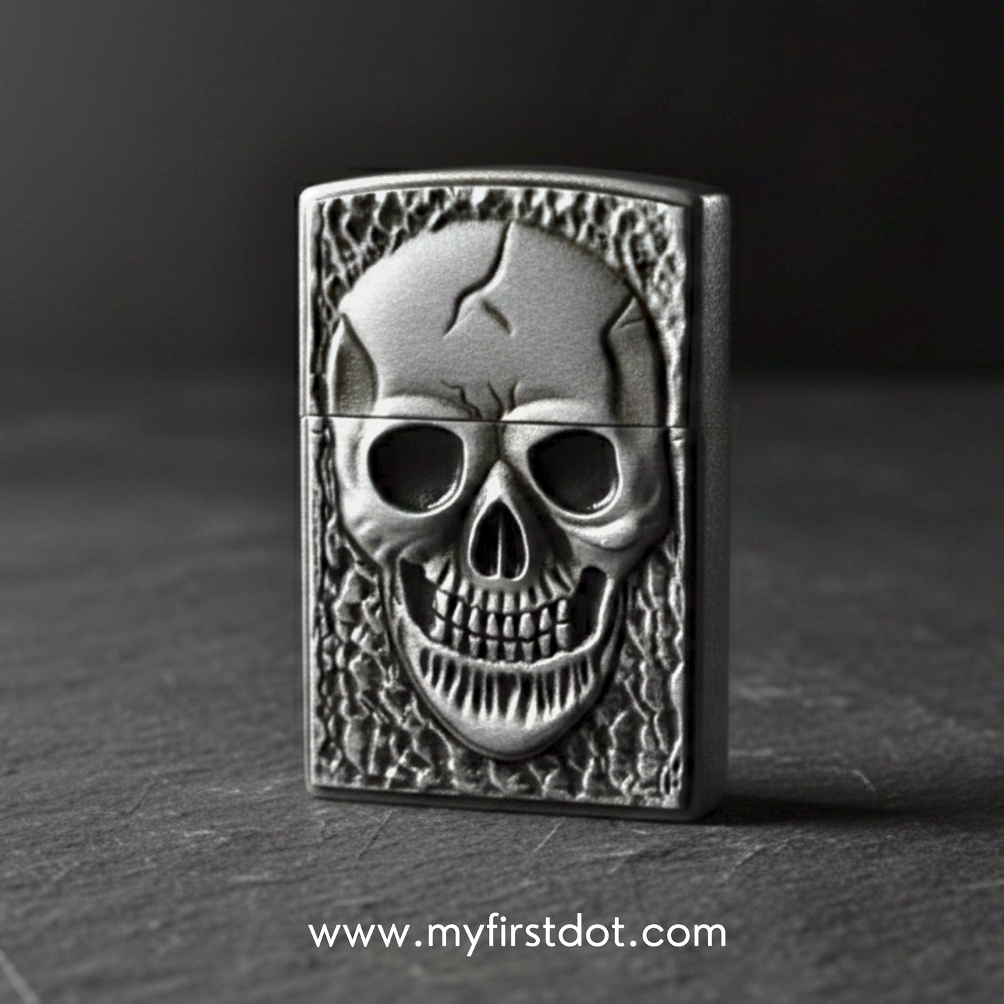 Skull Classic Lighter | Windproof Cigarette Lighter Silver