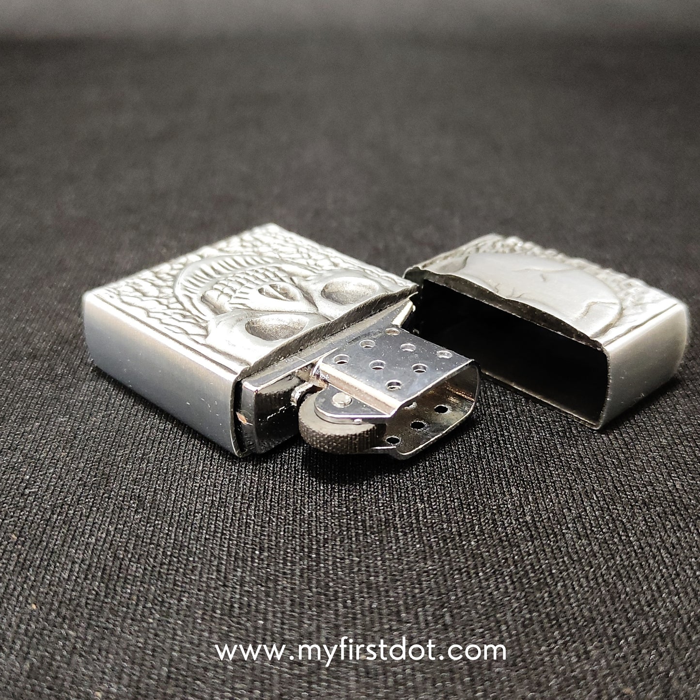 Skull Classic Lighter | Windproof Cigarette Lighter Silver