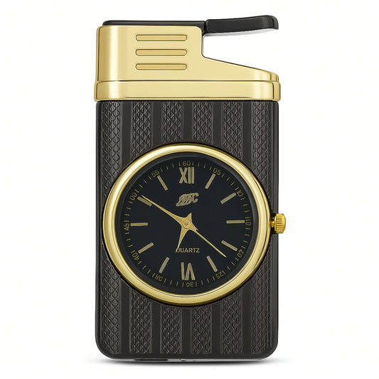 Striped Jet Flame Luxury Watch Lighter for Men - Grey