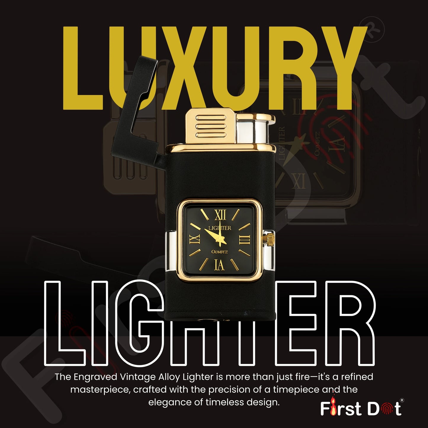 Premium ChronoLite Clock Lighter – Lighter for Men Black