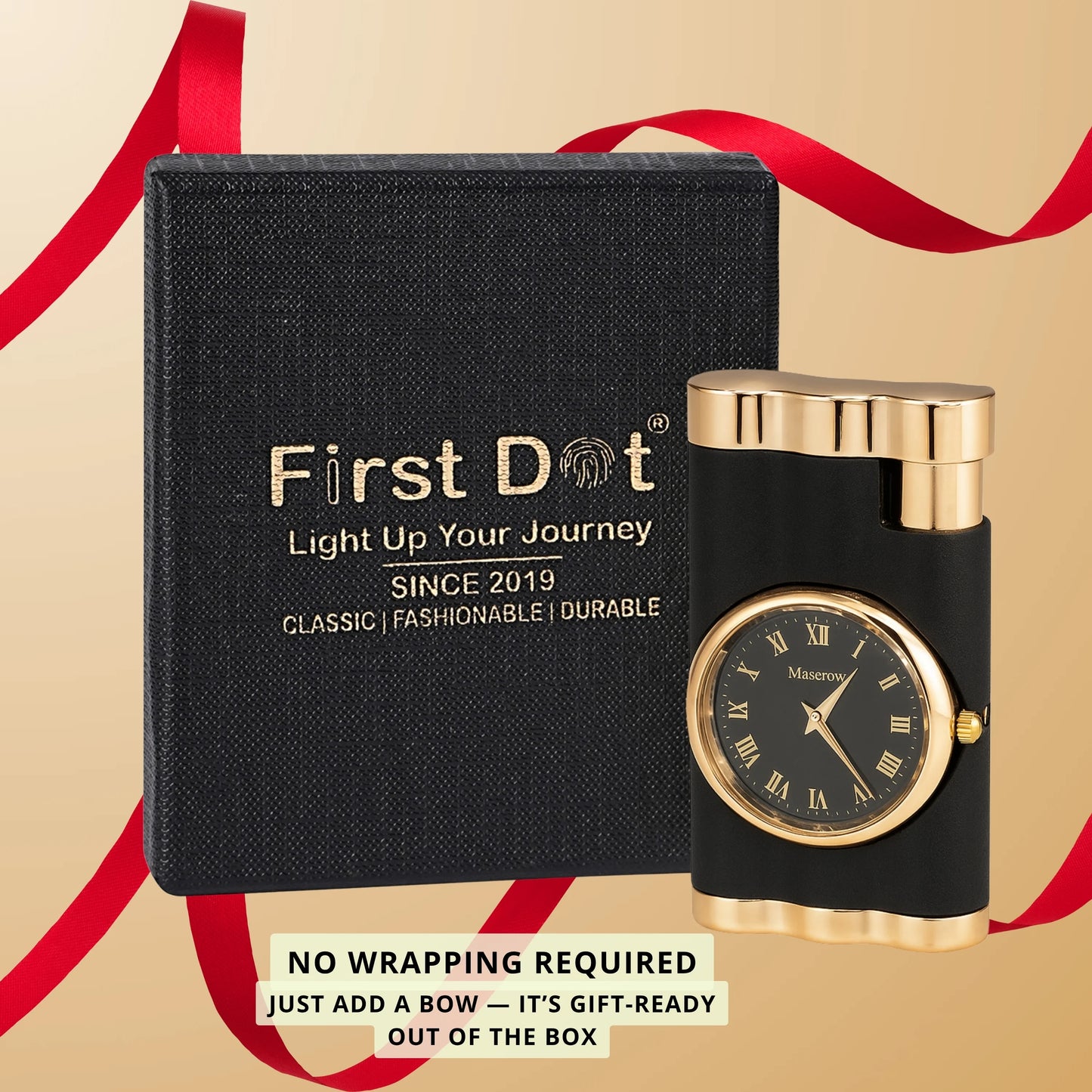 Vintoro Luxury Dual-Use Classic Watch Lighter for Men - Black