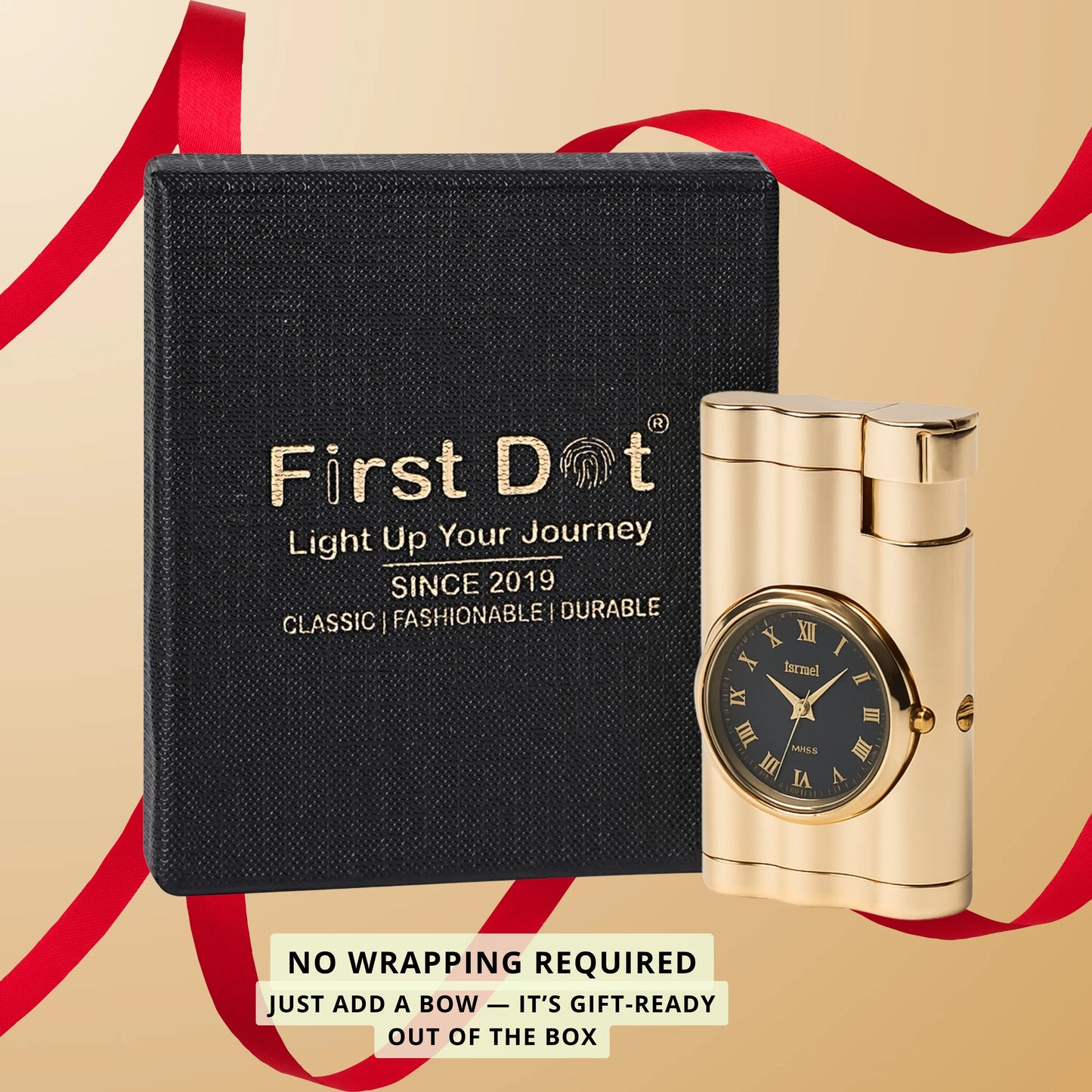 Vintoro Luxury Dual-Use Classic Watch Lighter for Men - Gold
